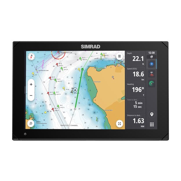 Simrad – NSX 3012 – 12 inch chartplotter with 3 in 1 Active imaging transducer & C-MAP DISCOVER X AUS/NZ charts