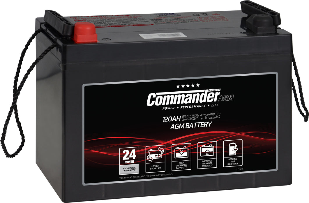 Commander AGM Deep Cycle Battery 120AH