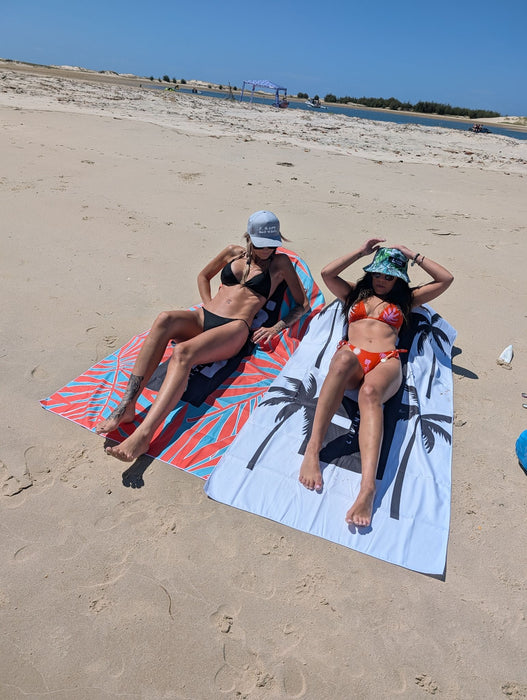 LND Red Palm Beach Towel