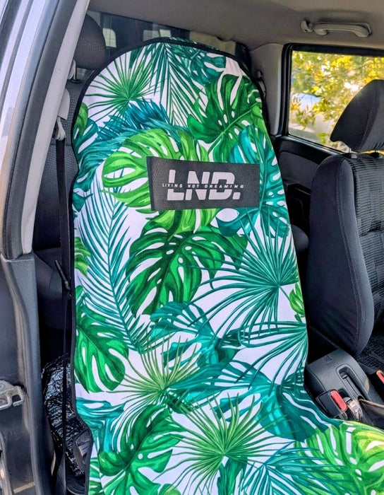 LND. Towel Seat Cover Green Palm