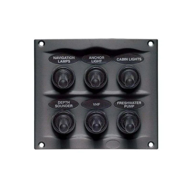 BEP SPLASH PROOF 6 WAY SWITCH PANEL
