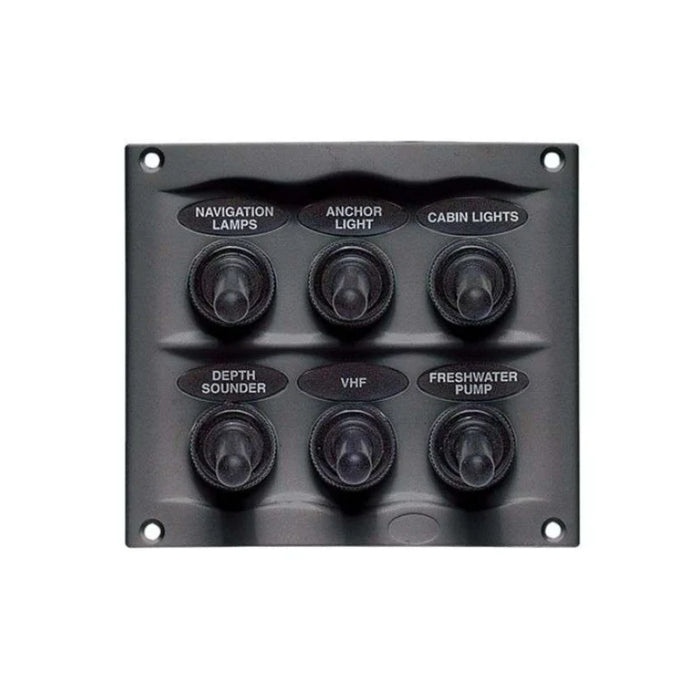 BEP SPLASH PROOF 6 WAY SWITCH PANEL