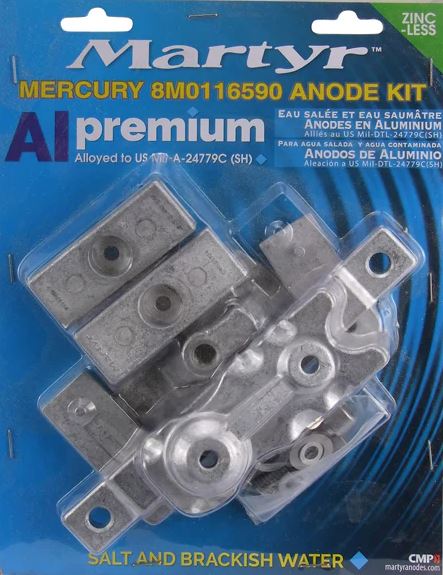 Mercury Verado 350 HP 8M0116590 Anode Kit (Aluminium)