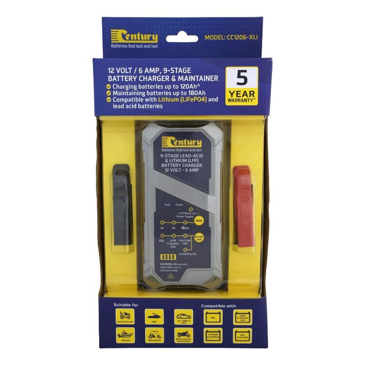 Century CC1206 12V 1/3/6Amp 9 Stage Battery Charger
