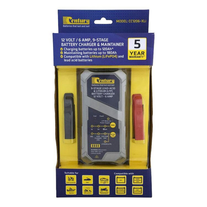 Century CC1206 12V 1/3/6Amp 9 Stage Battery Charger