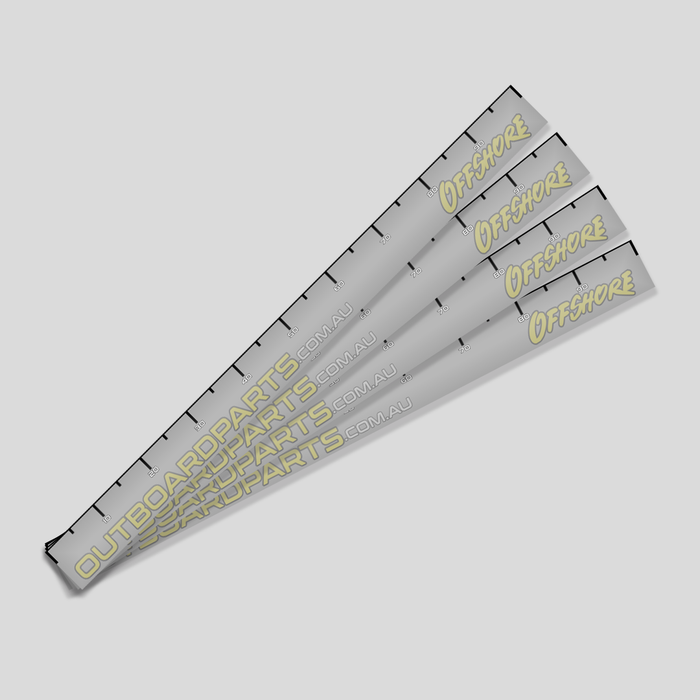 Outboard Parts Fish Ruler Sticker