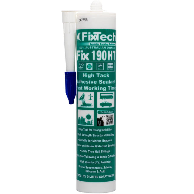 Fix190 FAST CURE High Strength Structural Bonding Sealant (WHITE) 290ml
