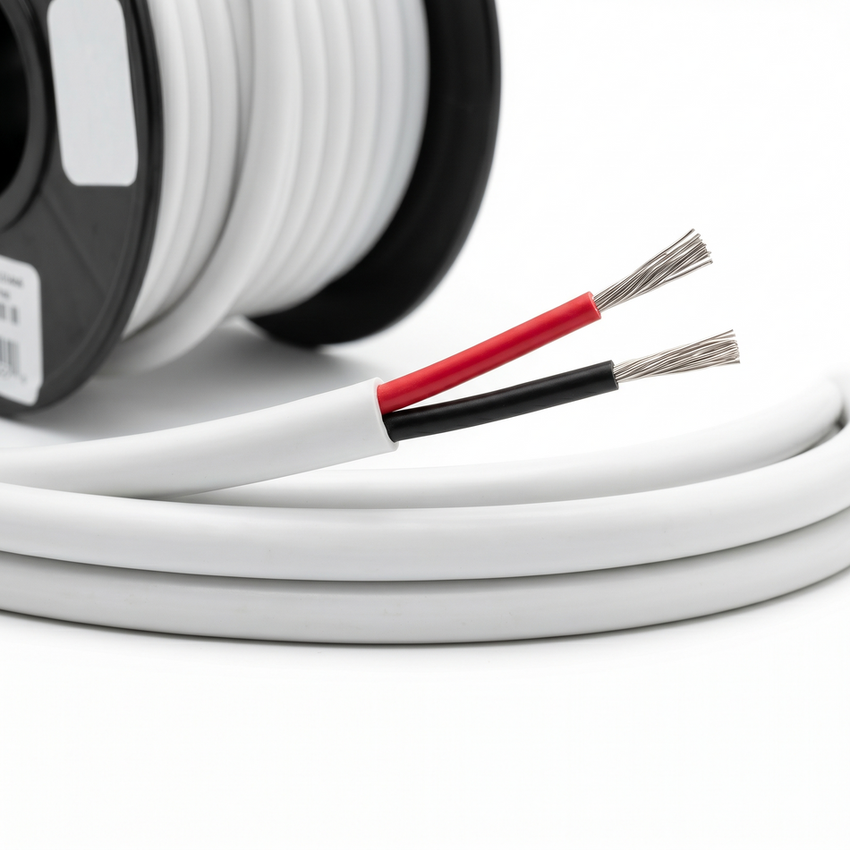 TYREE 6MM TWIN SHEATH WHITE TINNED COPPER WIRE PER METER