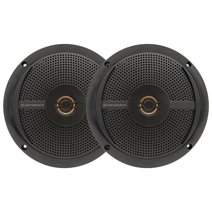 AUTOBACS M620B - 6.5 Inch 2-Way Slim Fit Marine Speakers - Black