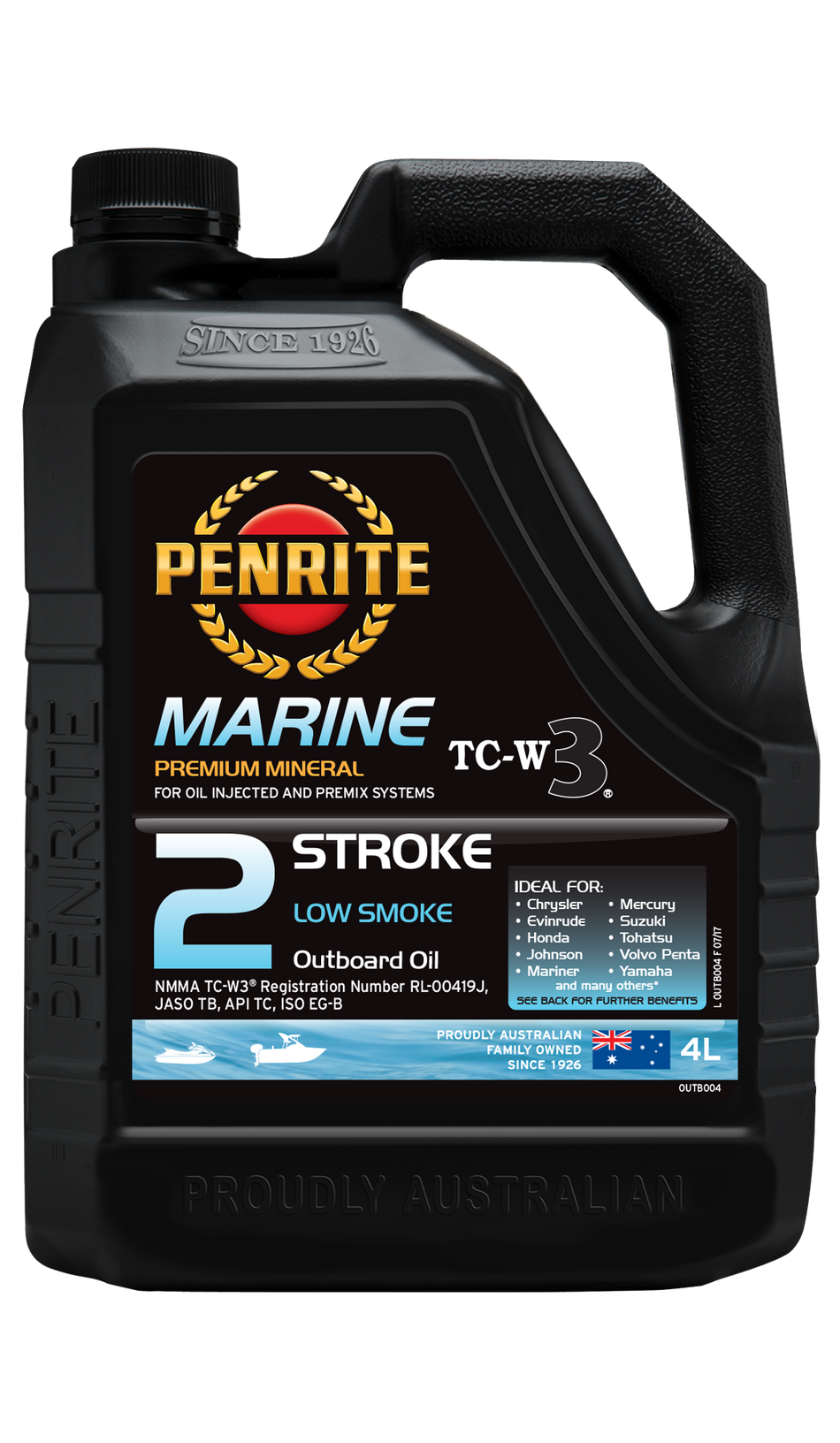 Penrite Marine Outboard 2 Stroke Oil Semi Synthetic 4 Litres