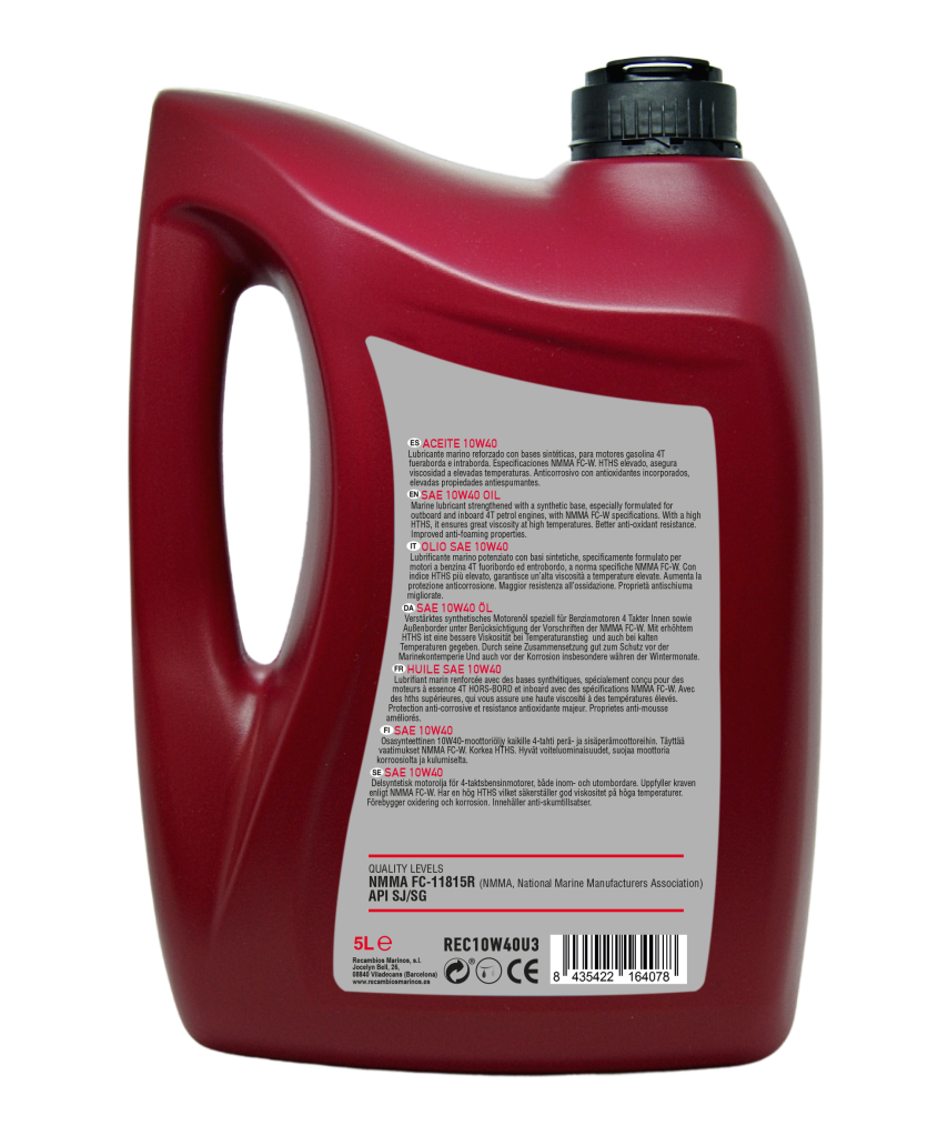Reclube 10W40 Full Synthetic Marine Engine Oil 5L
