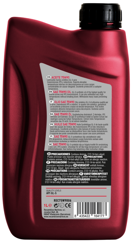 Reclube 75w90 Marine Transmission Oil 1L