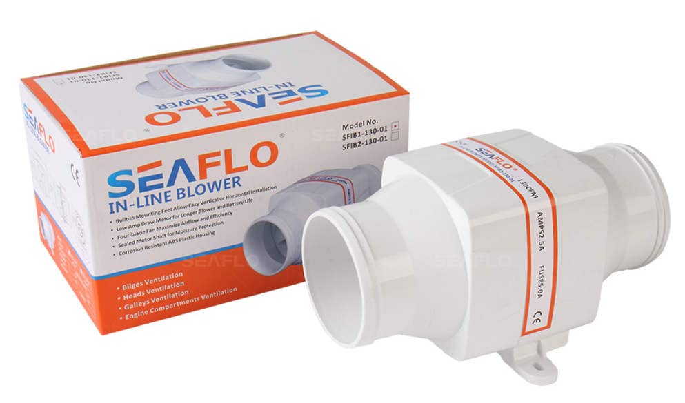 24V In-Line Blower 4" | Sfib227002 | Efficient Boat Hull Ventilation