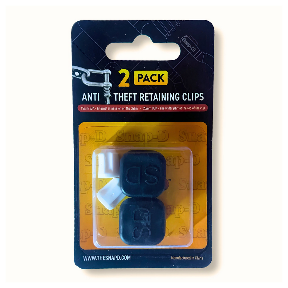 Snap-D Anti-Theft Shackle Retaining Clips (2-Pack)