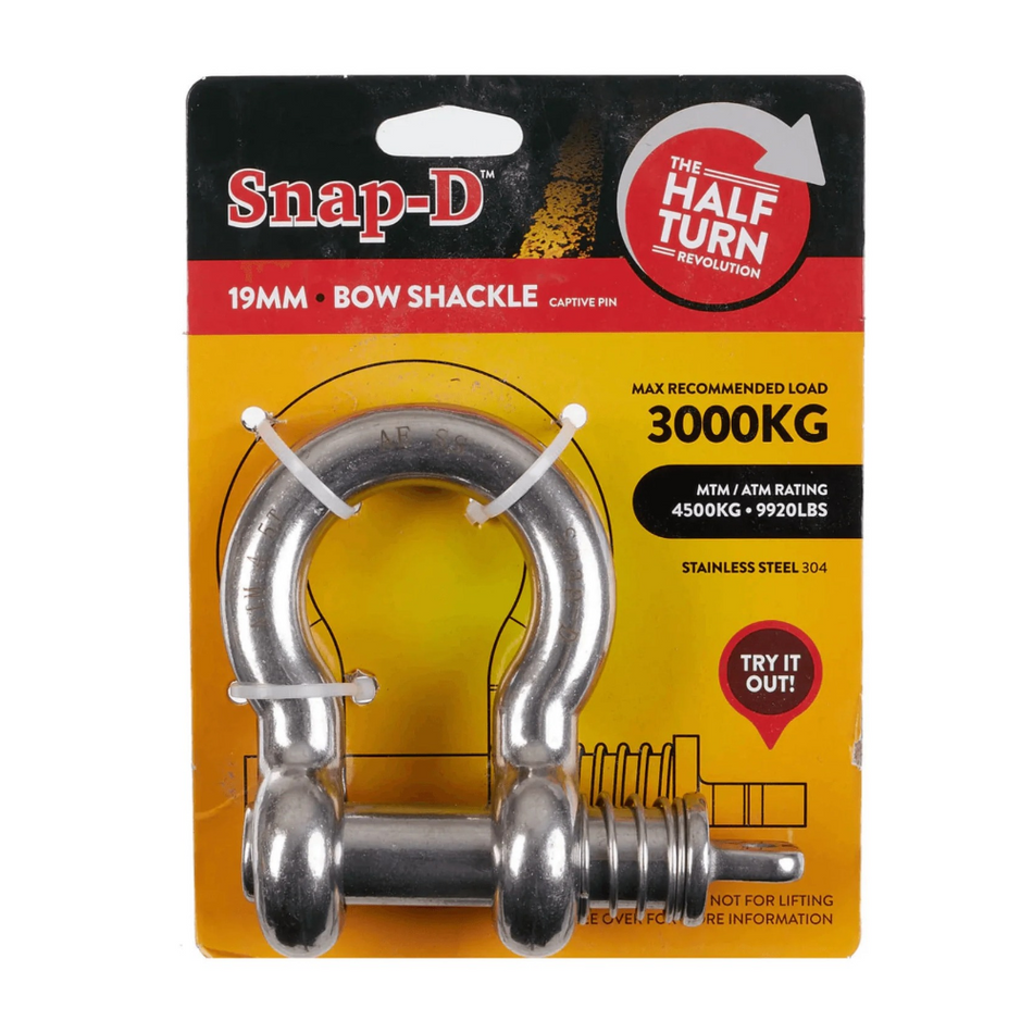 Snap-D 19mm Bow Shackle (4500kg ATM)