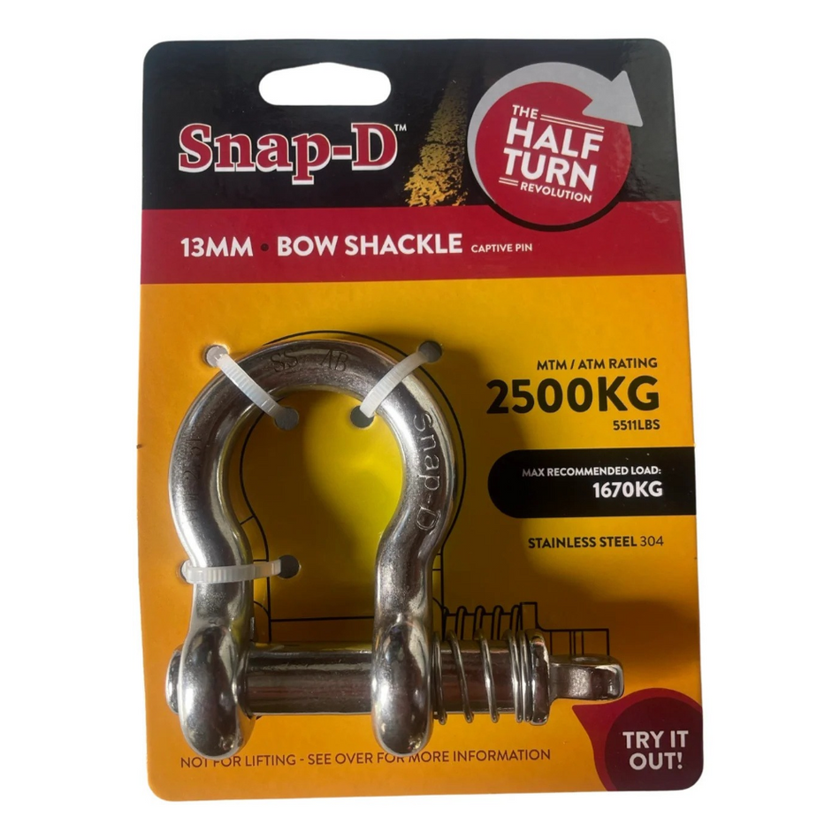 Snap-D 13mm Bow Shackle (2500kg ATM)