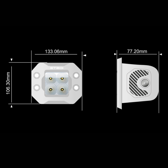 STEDI G4 Marine Flush Work Light