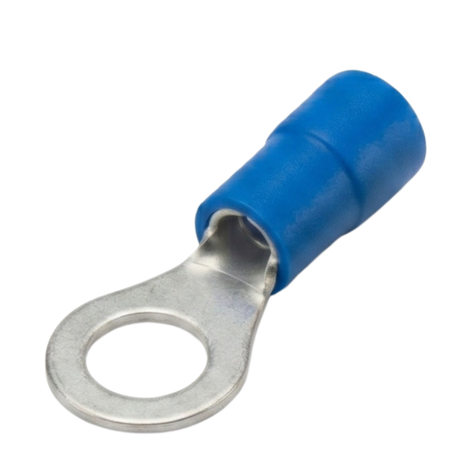 CARROLL BLUE CRIMP TERMINAL RING 10MM STUD 100PK