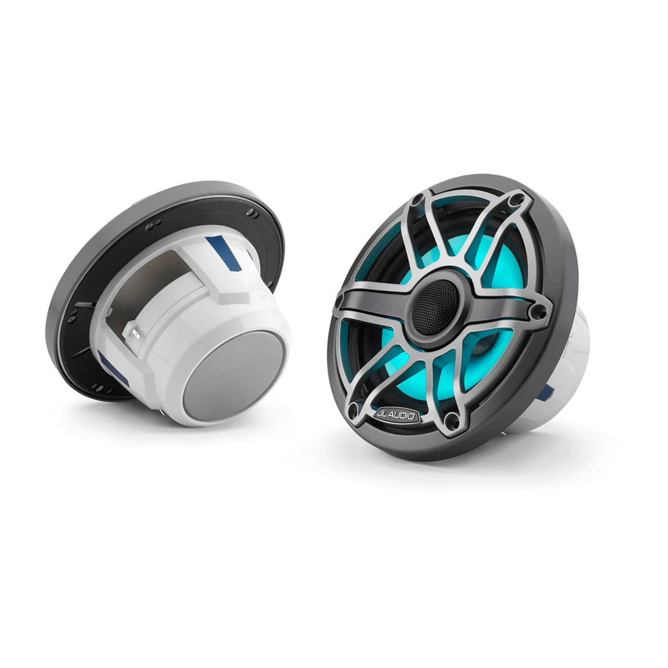 JL Audio M6 8.8 inch Speakers Titanium Sport Grill RGB LED