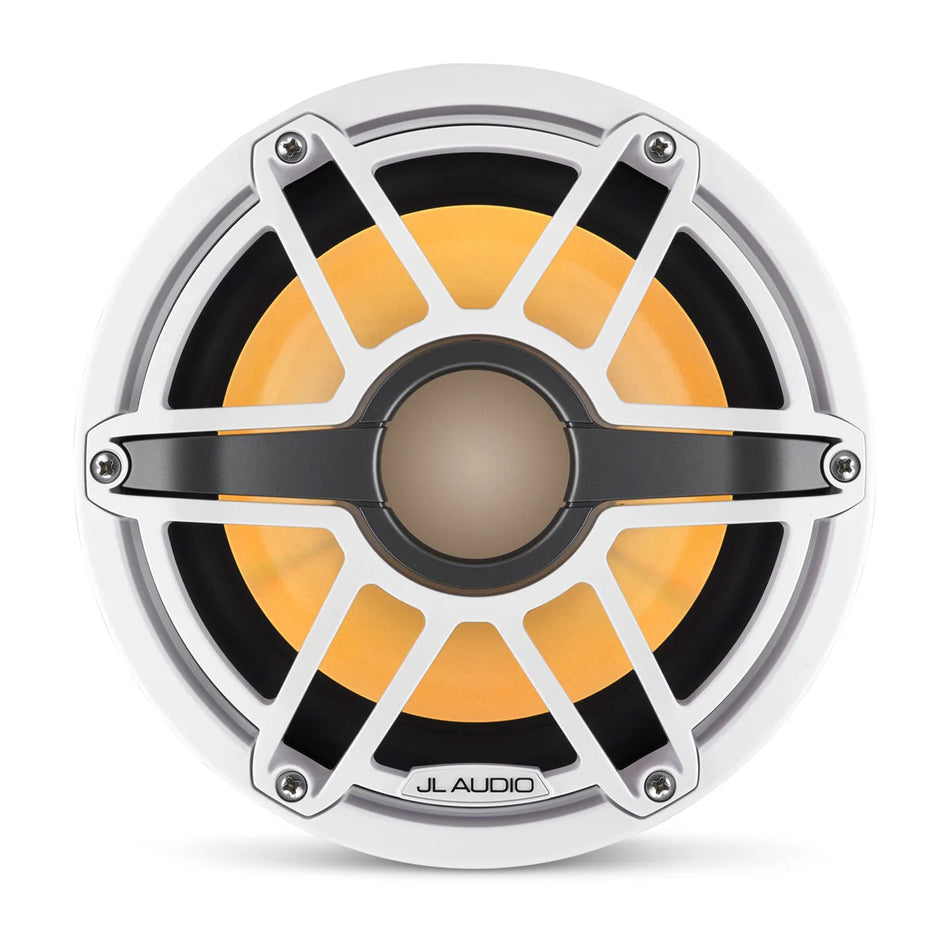 JL Audio M6 10 inch Speakers White Sport Grill RGB LED