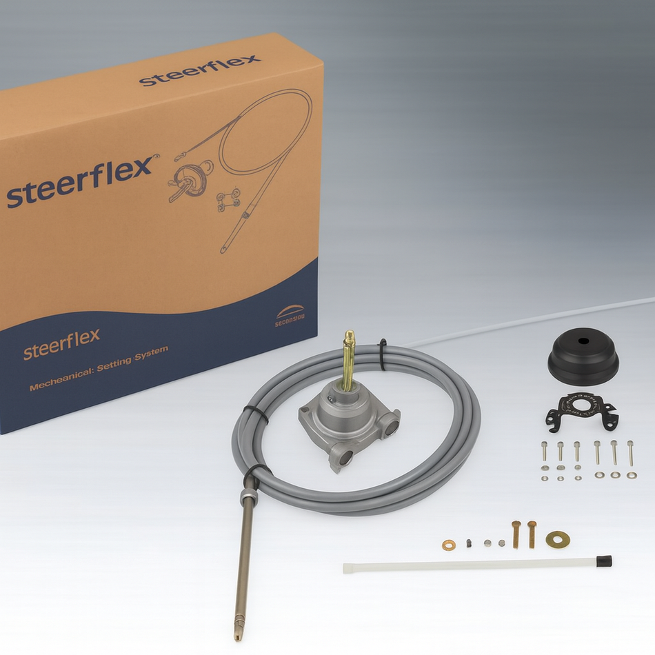 PRETECH ROTORY SERIES MAXFLEX STEERING CABLE KIT GALVANISED 10FT