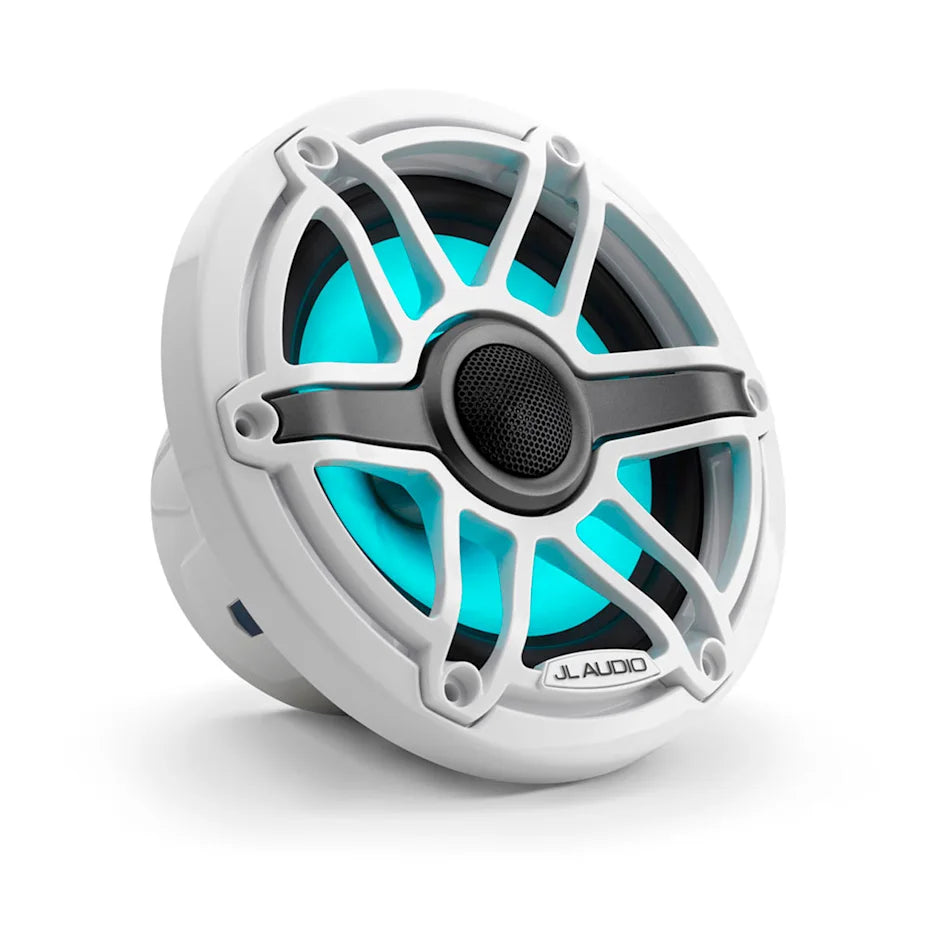 JL Audio M6 8.8 inch Speakers White Sport Grill RGB LED