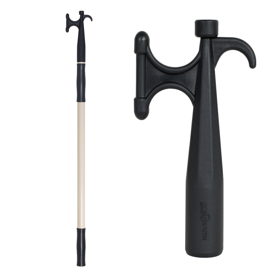 BOAT HOOK TELESCOPIC BRIGHT ALUMINIUM 1.18M-2.04M