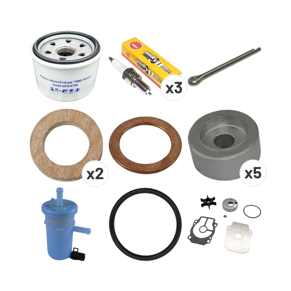 Aftermarket Suzuki DF25A, DF30A Service Kit 17400-94821 Replacement (2015+)