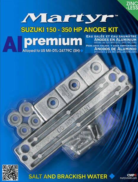 Suzuki 150-350HP Martyr Aluminium Anode Kit