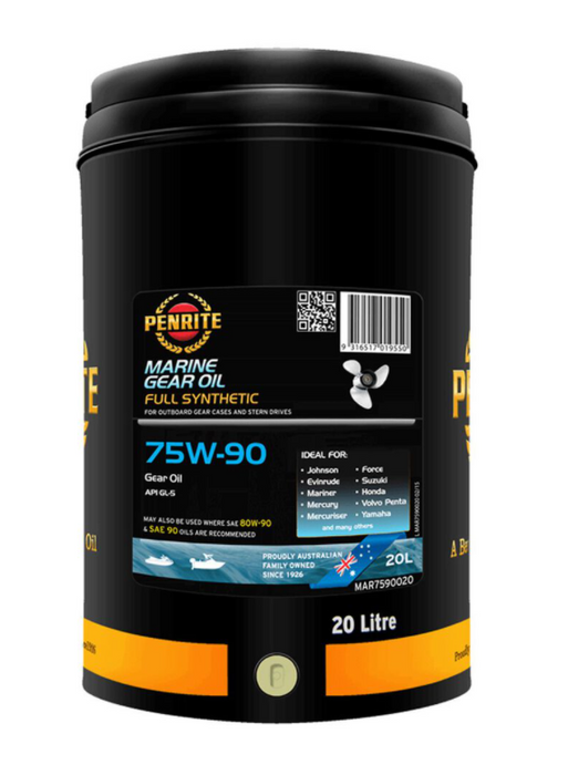 Penrite Marine Gear Oil 75W-90 Full Synthetic 20 Litres